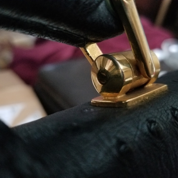 Vintage Madler attache bag black ostrich leather - Picture 5 of 6